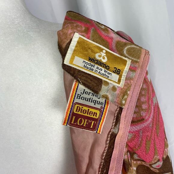 Vintage Psychedelic Maxi Renaissance Dress. Diolen Loft - Picture 7 of 12